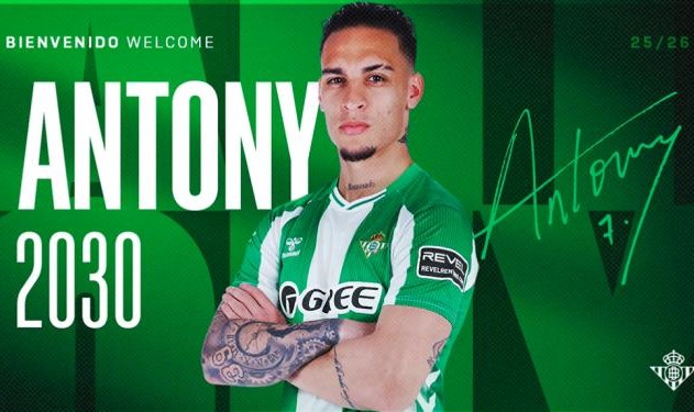 开云官网-官方：安东尼加盟贝蒂斯，签约至2030年